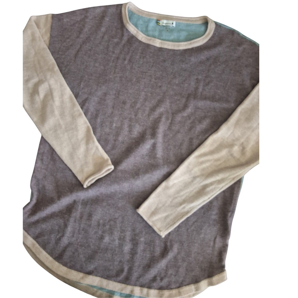 Smartwool S Colorblock Merino Wool‎ Blend Long Sleeve Sweater Hiking Gorpcore